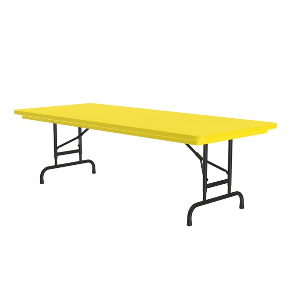 Folding Table, Plastic Top, Yellow